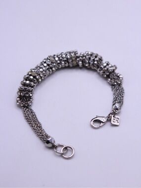 Banana Republic Silver Crystal Multi-Chain Bracelet